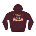 Feel the Wave Collide Hoodie — Retro Sunset Dance Couple Graphic Hoodie