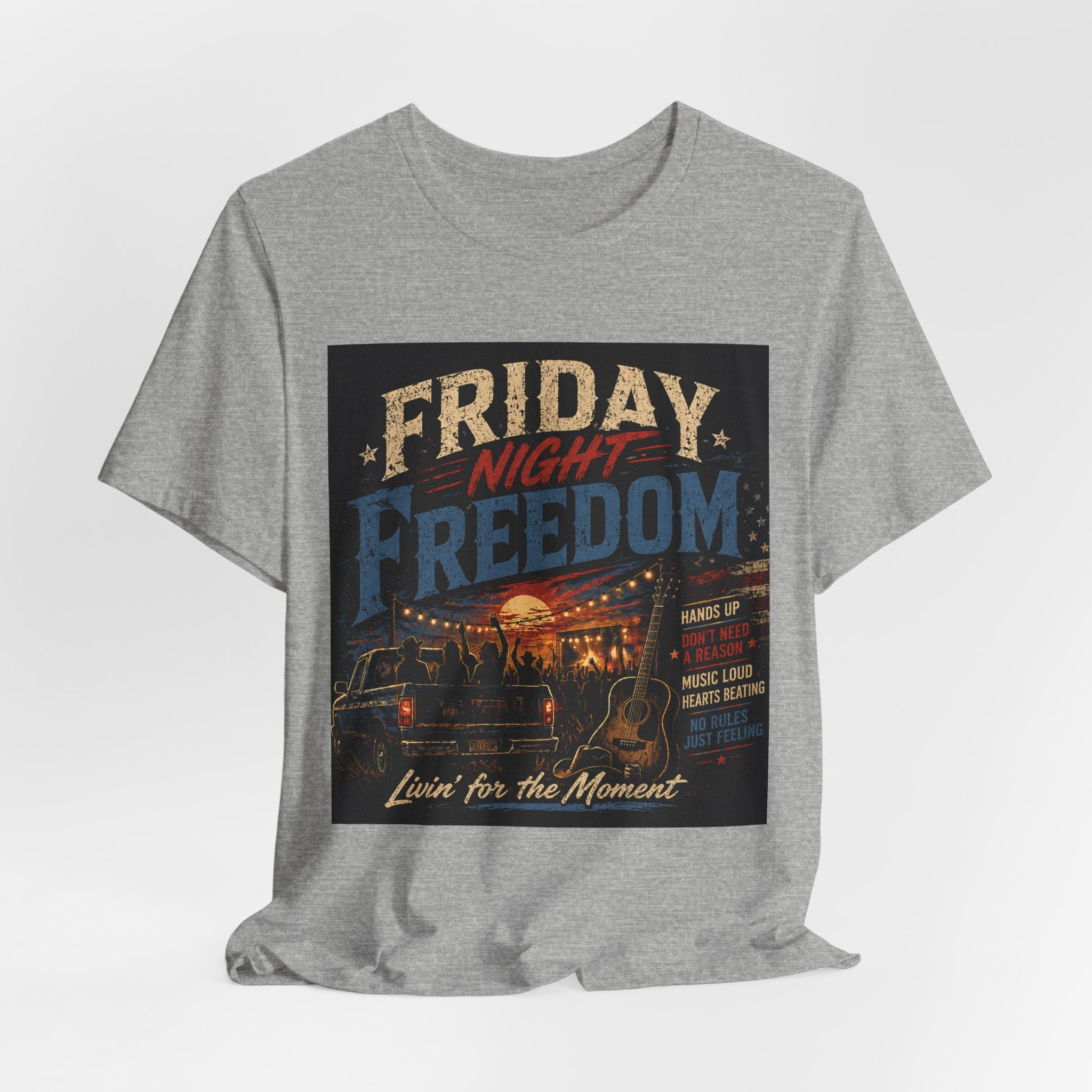 Friday Night Freedom Tee — Vintage Truck 'Livin' for the Moment' Graphic Shirt
