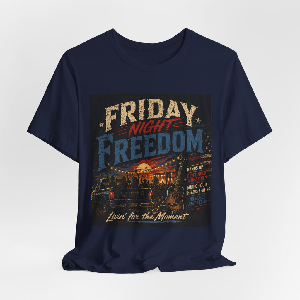 Friday Night Freedom Tee — Vintage Truck 'Livin' for the Moment' Graphic Shirt