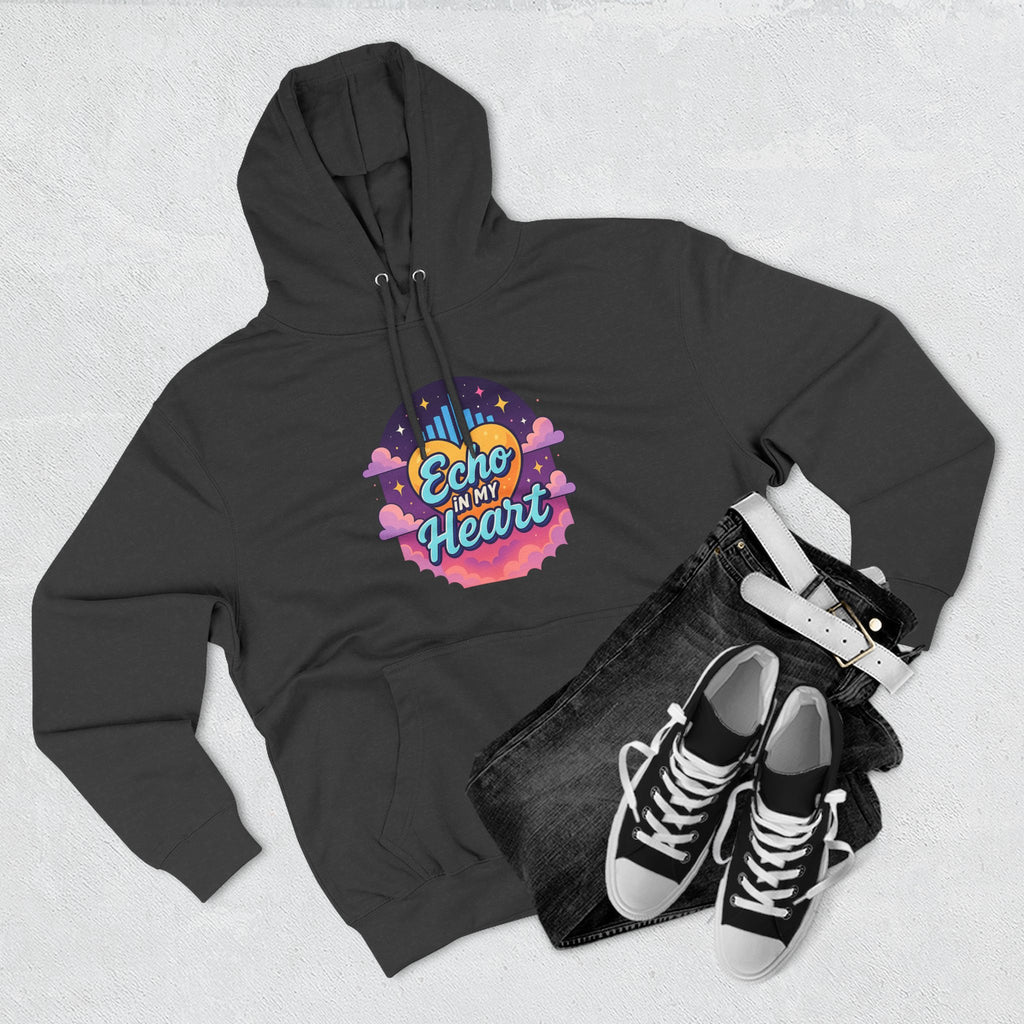 Echo in My Heart Hoodie — Retro Sunset Graphic Pullover
