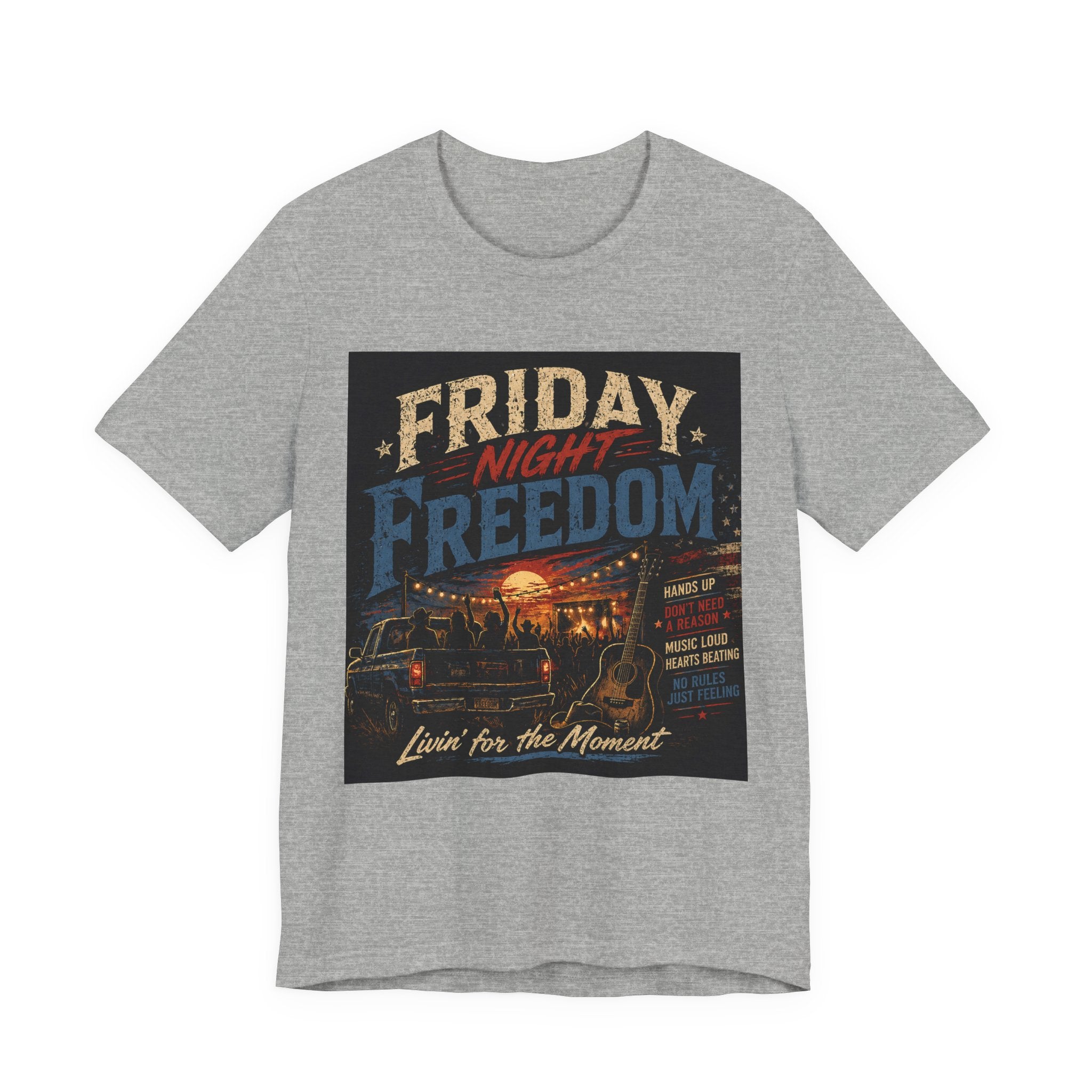 Friday Night Freedom Tee — Vintage Truck 'Livin' for the Moment' Graphic Shirt