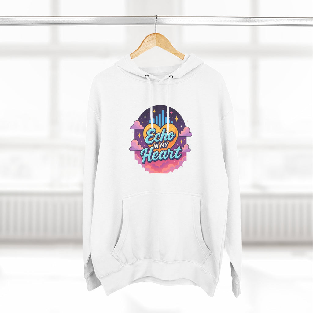 Echo in My Heart Hoodie — Retro Sunset Graphic Pullover