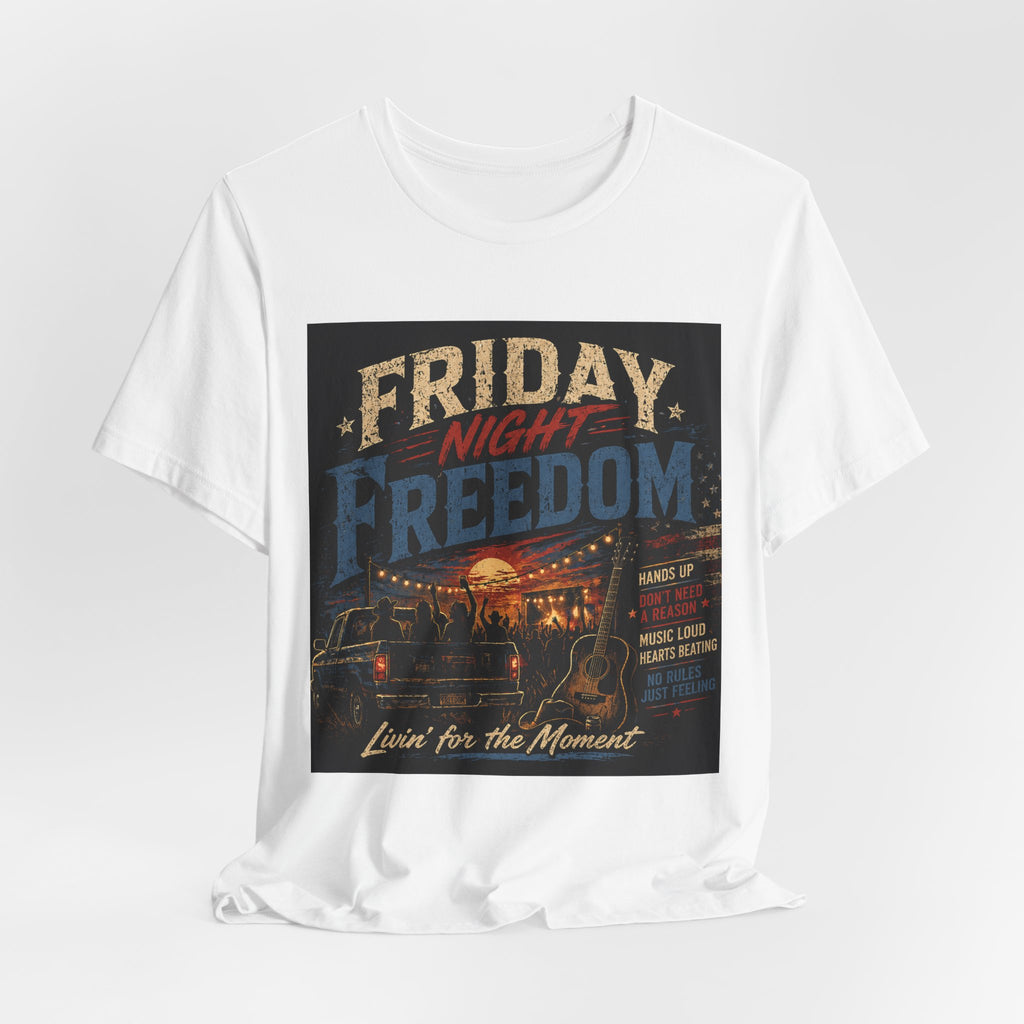 Friday Night Freedom Tee — Vintage Truck 'Livin' for the Moment' Graphic Shirt