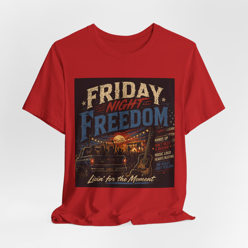 Friday Night Freedom Tee — Vintage Truck 'Livin' for the Moment' Graphic Shirt